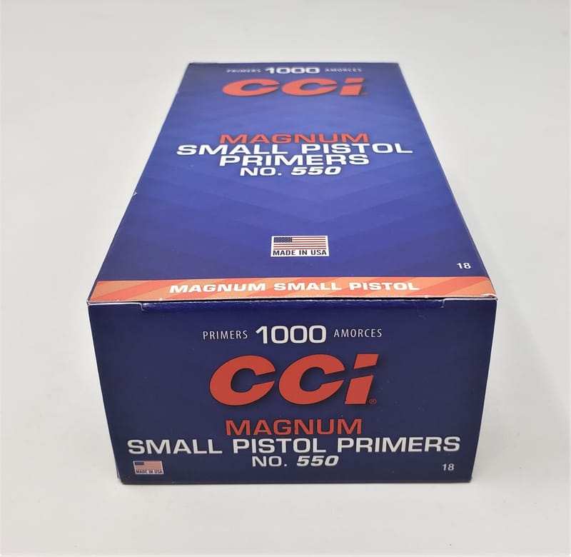 076683500182 Small Pistol Primers - CCI #550 Magnum / Box of 1000 -...