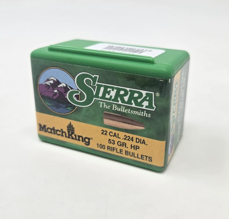 092763014004 Sierra 22 Cal (.224 Dia) Reloading Bullets Matchking S...