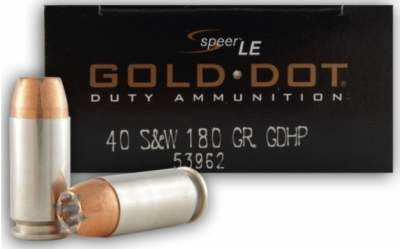 076683539625 40 S&W Speer Gold Dot Duty Ammunition 180 gr GDHP (10 ...