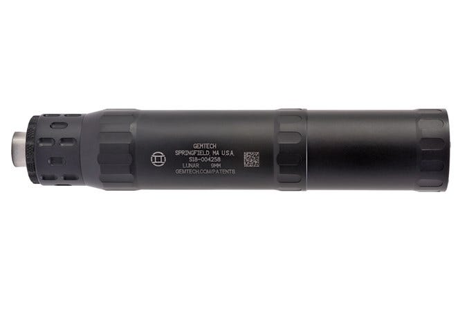 609224346637 Gemtech LUNAR 9 Aluminum Pistol Suppressor 9mm Luger B...