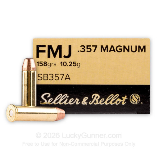754908505531 Sellier & Bellot - 357 Magnum - 158 Grain - FMJ - 1000