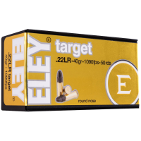 650911031909 ELEY TARGET 22LR 40GR RN Rimfire Ammo - 50 Rounds