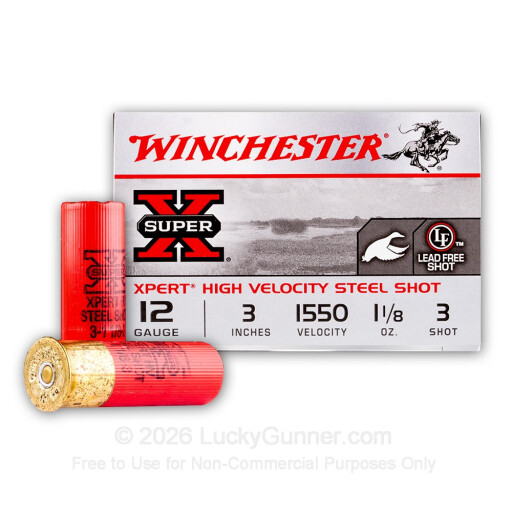 020892015562 12 Gauge - 3" 1-1/8oz. #3 Shot - Winchester Super-X - ...