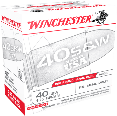 020892221833 Winchester Ammo USA40W USA Range Pack 40 S&W 165 gr Fu...
